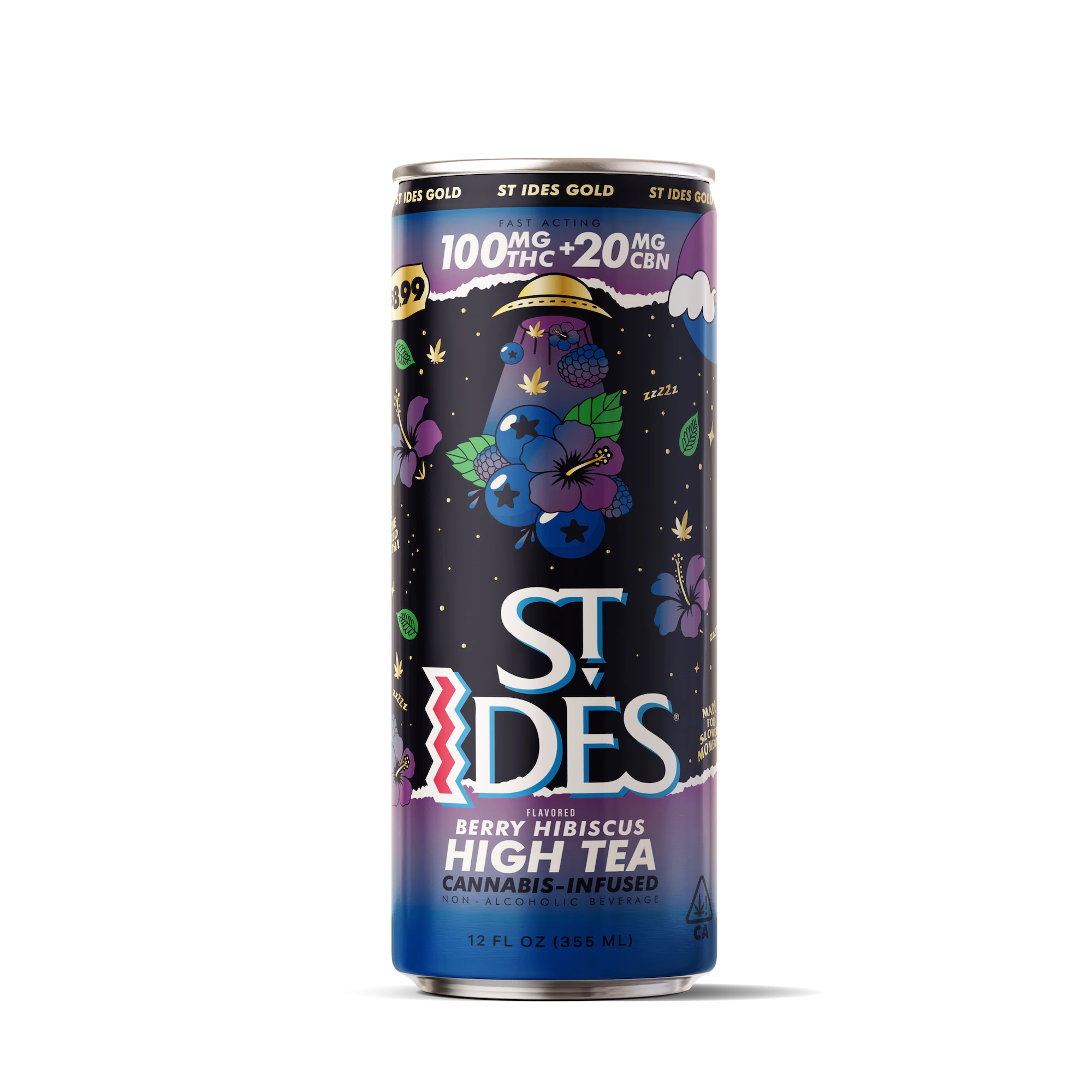 ST IDES - St Ides | High Tea 100mg - Nighttime Berry Hibiscus +20mg CBN Main Image