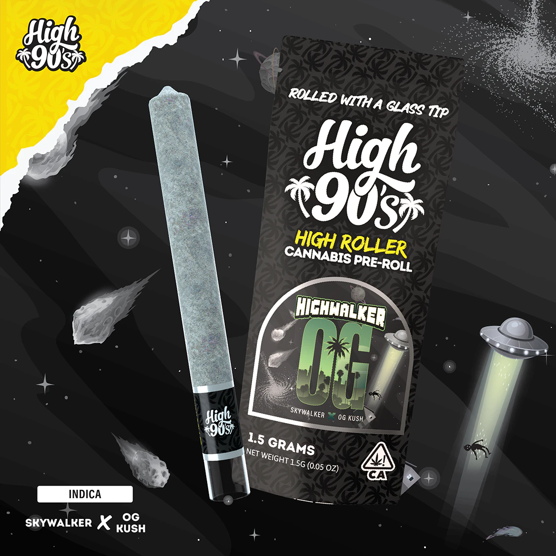 HIGH 90s - High 90's - 1.5g Pre Roll - Highwalker OG Main Image