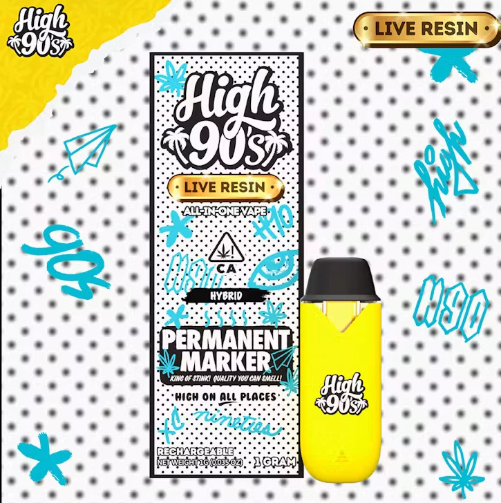HIGH 90s - High 90's Live Resin All In One 1g Permanent Marker Main Image