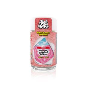 HIGH 90'S - Infused Preroll - Guava Gush - Bubble Hash - 5 Pack - 2.5G