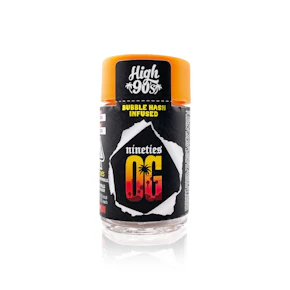 HIGH 90'S - Infused Preroll - Nineties OG - Bubble Hash - 5 Pack - 2.5G