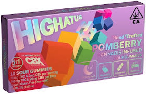 HIGHATUS - HIGHATUS | POMBERRY 5:1 THC/CBN - 10PK | EDIBLE