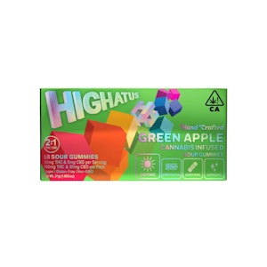 HIGHATUS - GREEN APPLE CBD SOUR GUMMIES 100MG - HIGHATUS