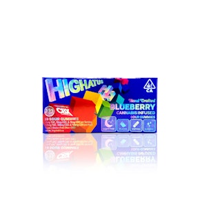 HIGHATUS - Edible - Blueberry - 1:1:1- THC:CBD:CBN - 10-Pack - Sour Gummies - 100MG