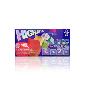 HIGHATUS - Edible - Blueberry - 1:1:1- THC:CBD:CBN - 10-Pack - Sour Gummies - 100MG