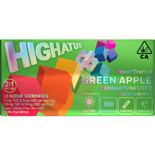 Highatus | Sour Green Apple | CBD | Gummies