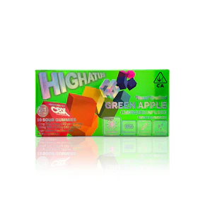 HIGHATUS - Edible - Green Apple CBD - 10-Pack - Sour Gummies - 100MG