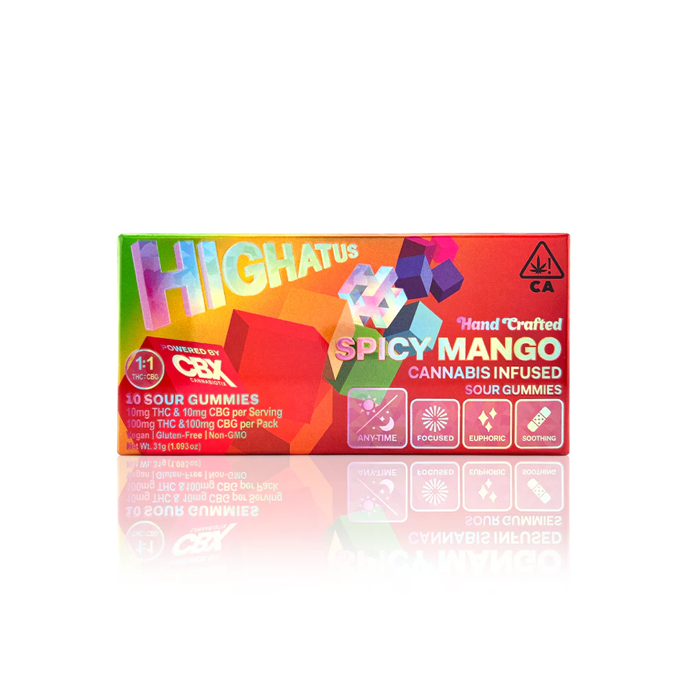 Highatus - HIGHATUS - Edible - Spicy Mango - Sour Gummies - 10 Pack - 100MG Main Image