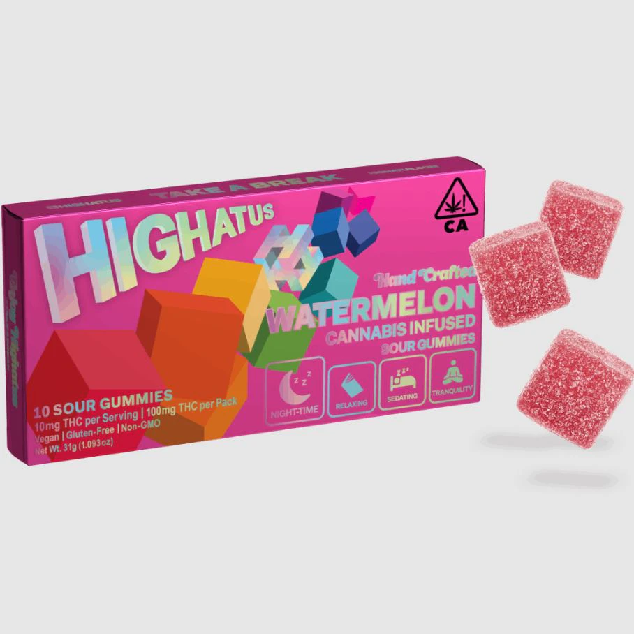 Highatus - Highatus - Indica - Watermelon - Sour Gummies - (100mg) Main Image