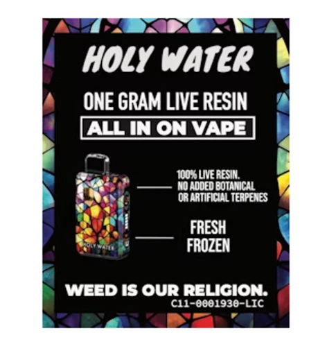 Holy Water - Holy Water | Kalua Pig | Live Resin All-In-One Vape | 1g Main Image