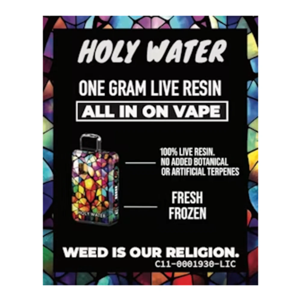 Holy Water - Holy Water | Kalua Pig | Live Resin All-In-One Vape | 1g Main Image