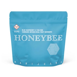 HONEYBEE - HONEYBEE - BLUE RASPBERRY 1:1 GUMDROPS 100MG