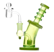 6.25" Bent Neck Dab Rig - Green
