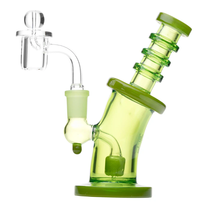 HUMAN GRADE - 6.25" Bent Neck Dab Rig - Green Main Image