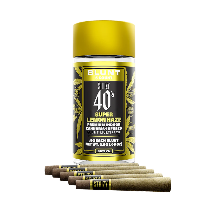STIIIZY - 5pk - Infused Mini Blunts - Super Lemon Haze - 2.5g (S) - Stiiizy 40's Main Image
