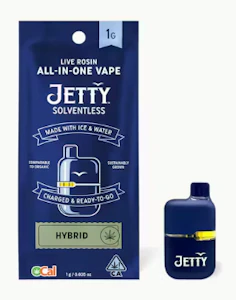 Jetty - White Cookies Live Rosin Solventless AIO Mini Tank Vape 1G