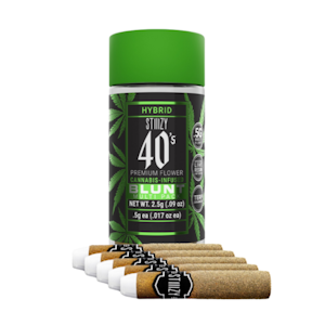 STIIIZY - Pineapple Express Infused 40s (H) | 2.5g Mini Blunt 5pk Prerolls | Stiiizy