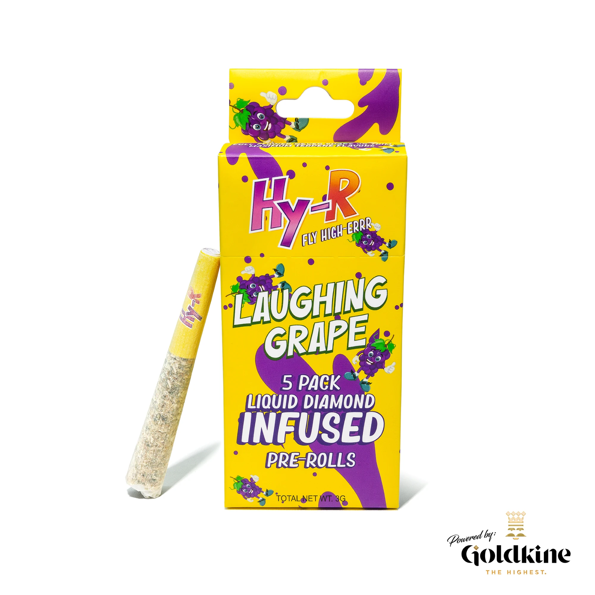 Goldkine - HY-R Laughing Grape 5ct Preroll Case (3g) Infused Main Image