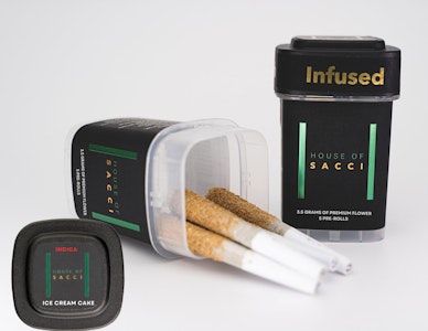HOUSE OF SACCI - Ice Cream Cake | Infused Pre-rolls | .7g 5-pack | House of Sacci