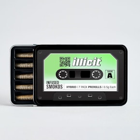 illicit | Pre-Roll | Joint - SMOKOS (infused-minis) Hybrid | 3.5g, 7