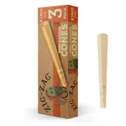 Zig-Zag Unbleached Cones King Size 3 Pack
