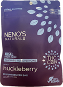 Neno's Naturals - Huckleberry 1:1 THC CBN Gummies - 100mg