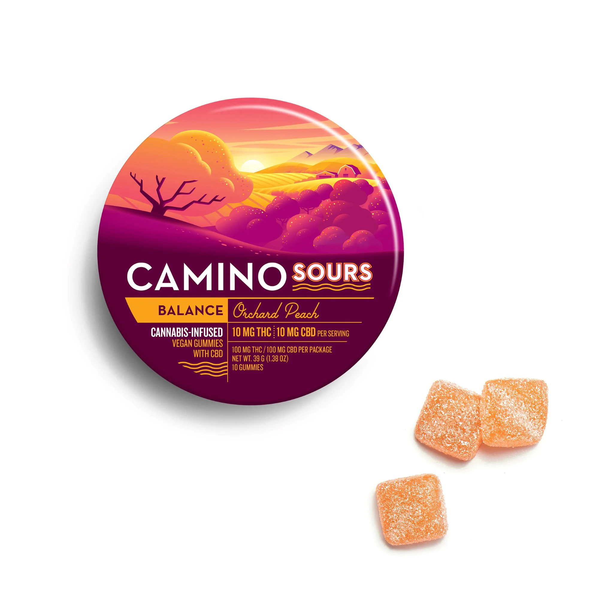 Camino - Camino - Balance Orchard Peach - Gummy - 10 x 10mg Main Image