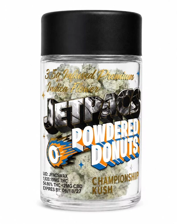 Jetpacks - Championship Cake - 3.5G Powdered Donuts Diamond Infused Flower Main Image