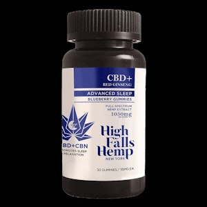 HIGH FALLS CANNA - HIGH FALLS HEMP | Blueberry x Red Ginseng | Advanced Sleep | 30Pk 1050MG CBD Gummies