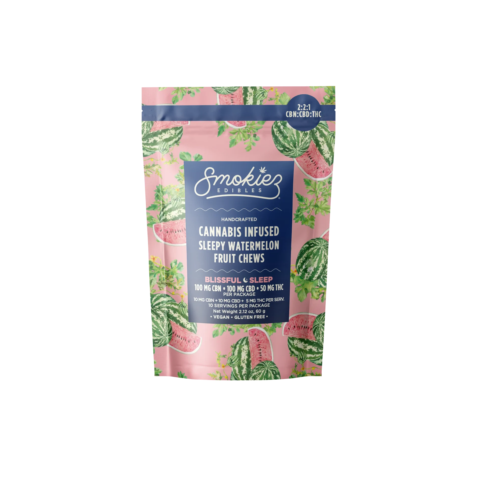 Smokiez Edibles - Smokiez - Trifecta Sweet Sleepy Watermelon - Hummy - 10 x 5mg THC + 10mg CBD + 10mg CBN Main Image