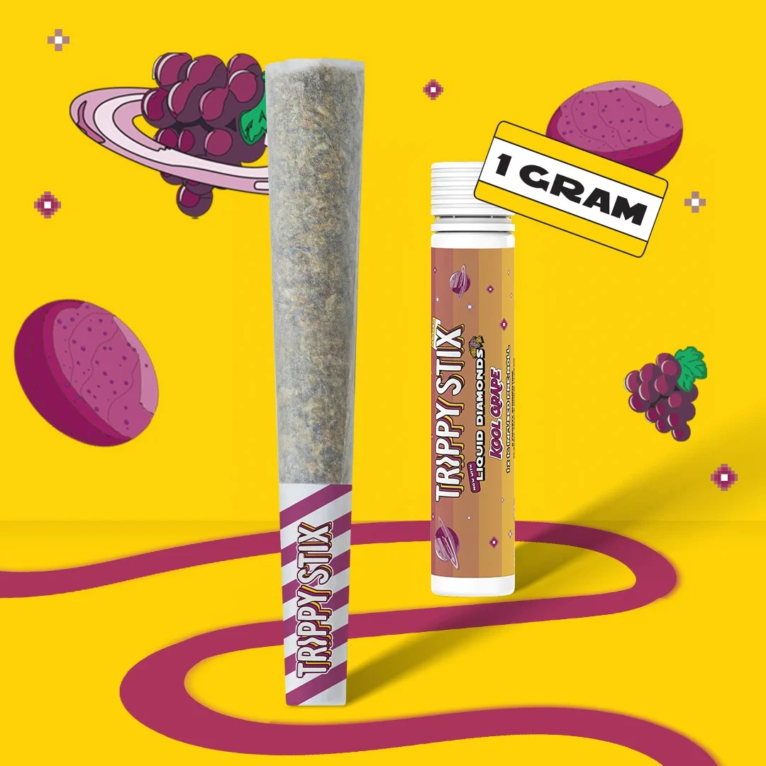 Trippy Sips -  Trippy Sipps | Liquid Diamonds Infused Preroll | Kool Grape | 1g Main Image