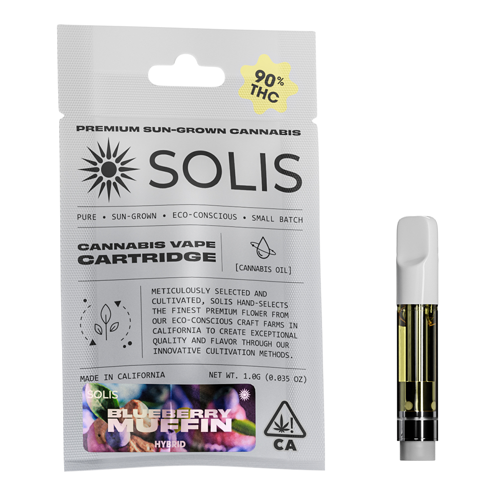 solis disposable vape | Blueberry Muffin | Cartridge | [1g] Flavour:Tropical Edition Delo Lychee Flum Float velo