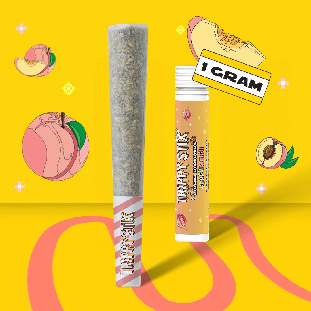 Trippy Sips -  Trippy Sipps | Liquid Diamonds Infused Preroll | Peach Punch | 1g Main Image