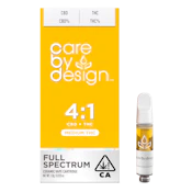 CARE BY DESIGN - Cartridge - 4:1 - CBD:THC - Medium Full Spectrum - 1G