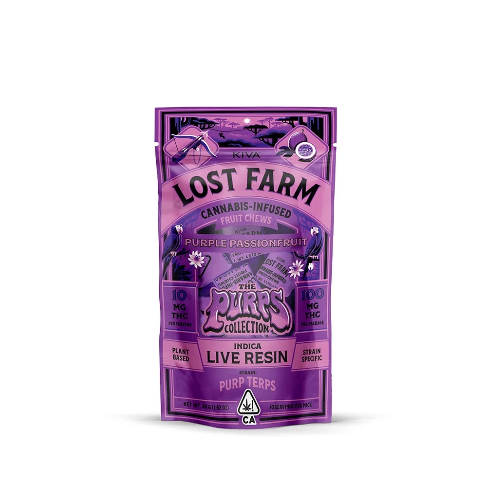 Lost Farm - Lost Farm | 10pk Live Rosin Fruit Chews | Purple Passionfruit x Purple Plague |100mg Main Image