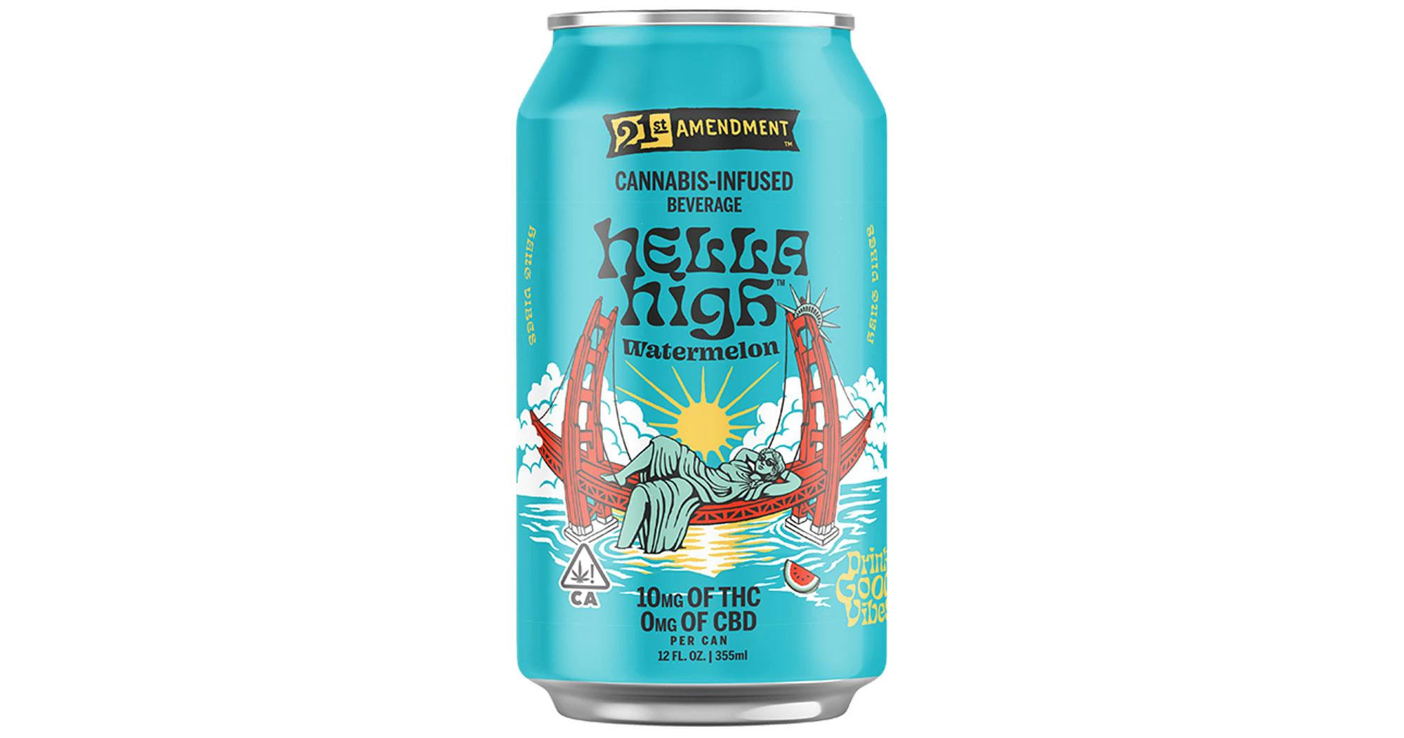 21st Amendment - 21ST AMENDMENT | HELLA HIGH WATERMELON | BEVERAGE | 10MG Main Image