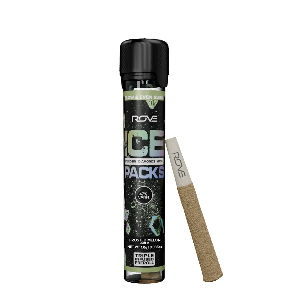 [REC] ROVE | Frosted Melon | 1G/1PK Infused Ice Pack (Rosin, Hash, and Diamonds) Preroll