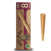 Zig-Zag Unbleached Cones 70's 8 Pack
