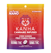 KANHA | NANO | Fruit Punch Fusion | Hybrid | 100mg THC | 10-pack