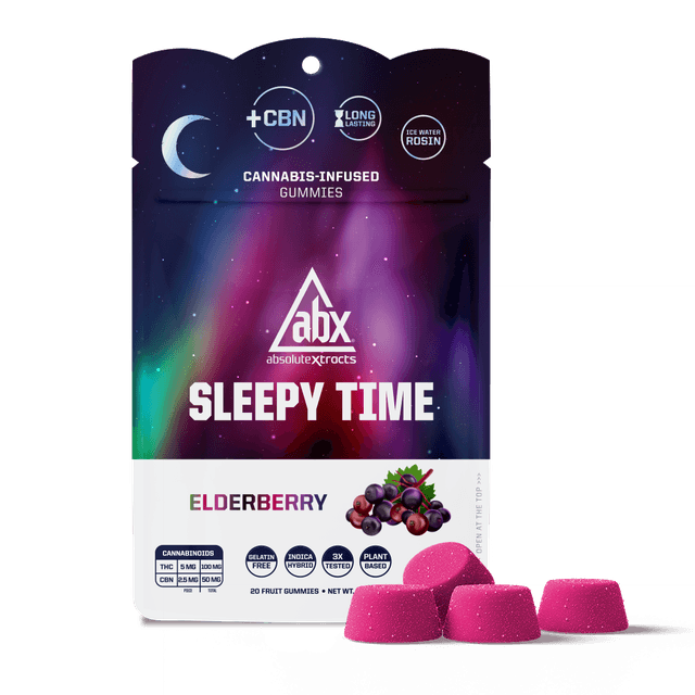 Edible - Elderberry - Sleepy Time:CBN - Hash Rosin Gummies - 100MG