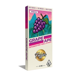 FUZZIES - [Fuzzies] Infused Preroll 5 Pack - 2.5g - Grape Ape (I)