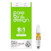 CARE BY DESIGN - Cartridge - 8:1 - CBD:THC - Medium Full Spectrum - 1G
