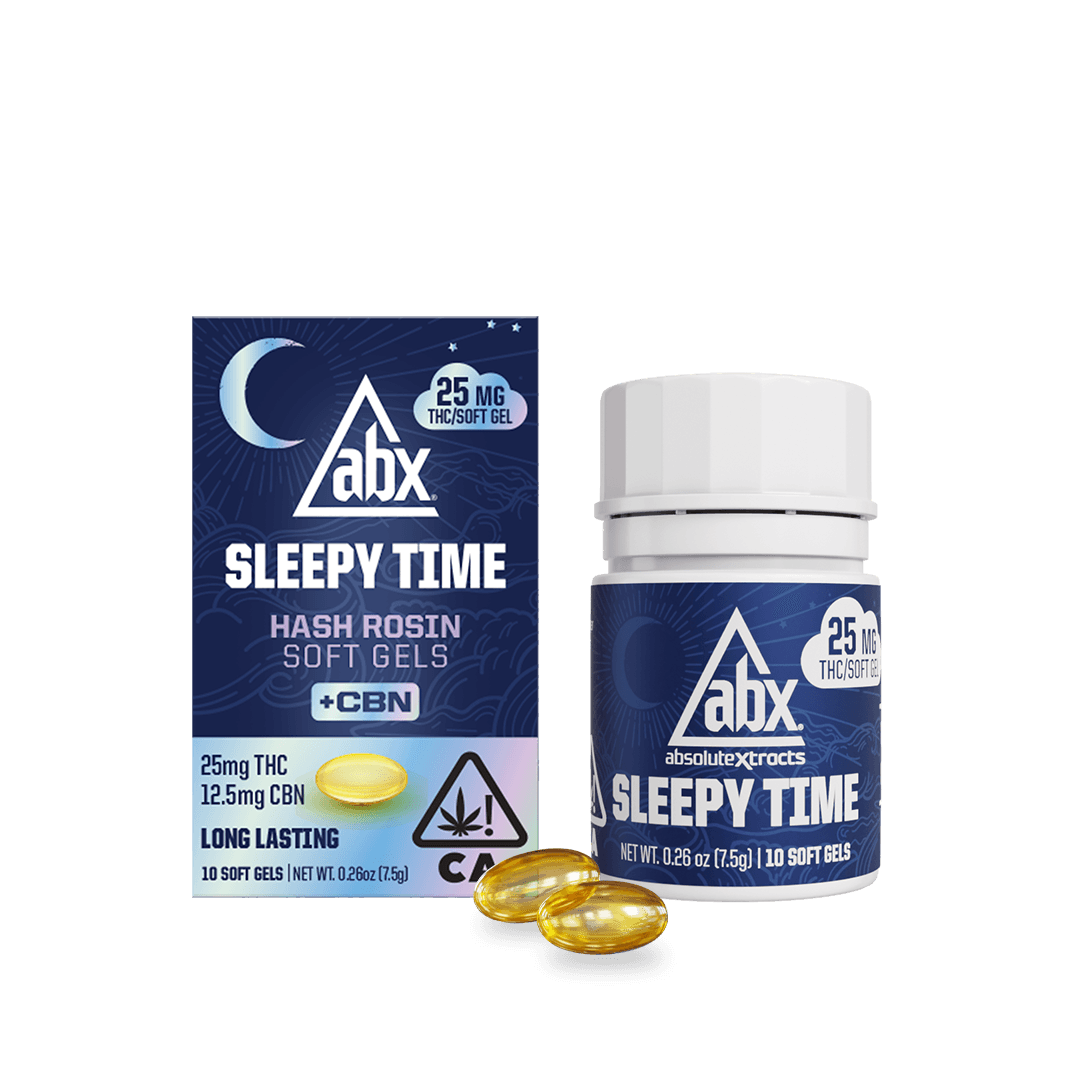 Capsules - 25MG - 10CT - Sleepy Time:CBN - Hash Rosin Soft Gels - 250MG