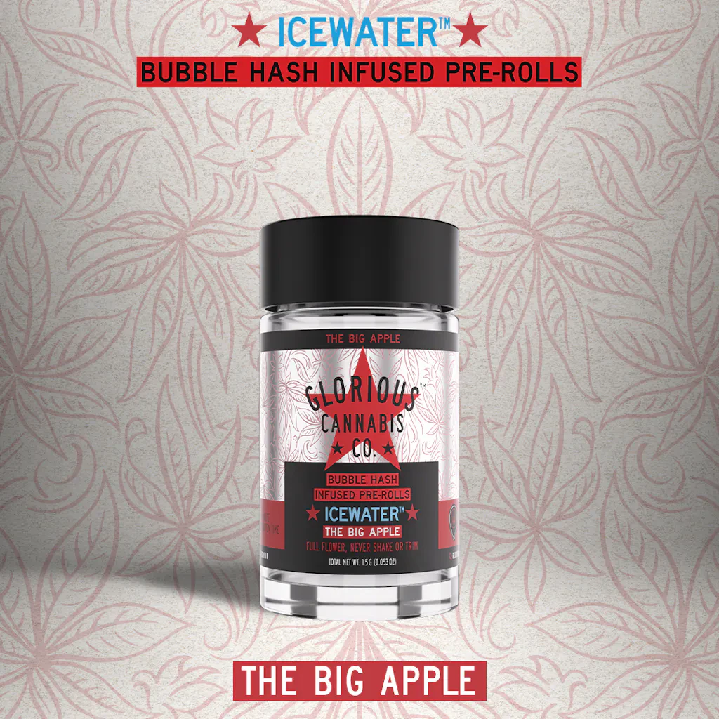 Glorious Cannabis Company - Multi-pack 1.5g Big Apple Bubble Hash Infused Pre-Roll Main Image