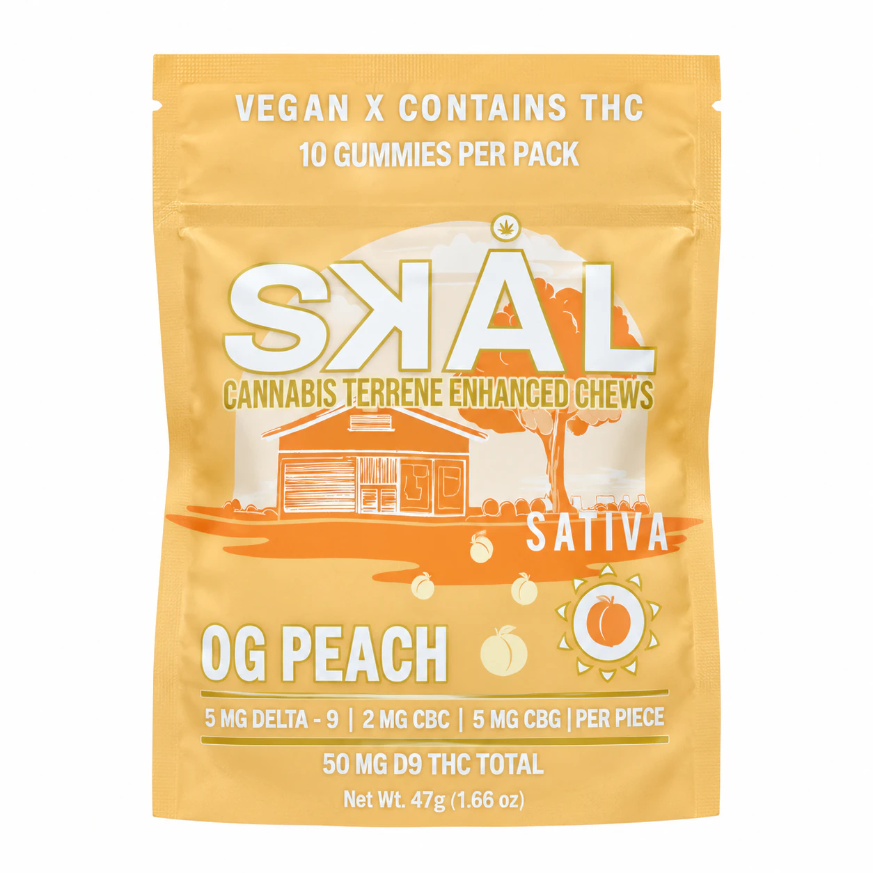 SKAL - SKAL Sativa OG Peach Chews 5MG THC 2MG CBC 5MG CBG Main Image