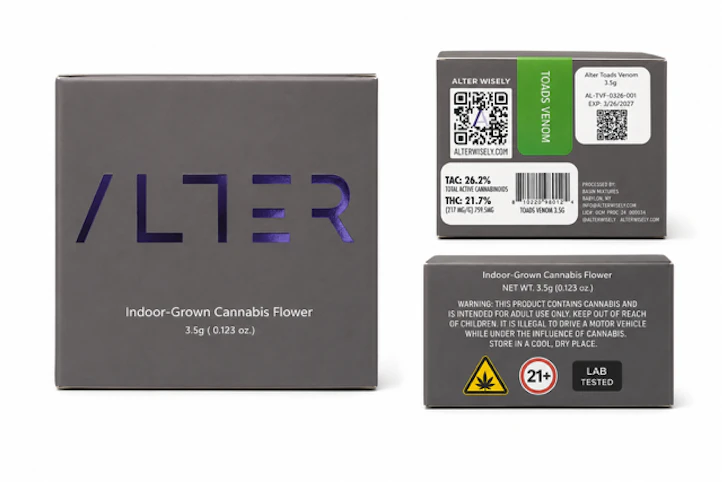 Alter - Toads Venom -Indica- 21.70% THC | 3.5g Indoor Grown (Flower) | ALTER   -BB12