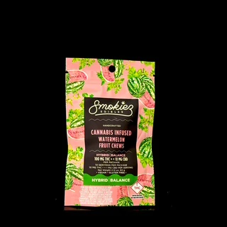 SMOKIEZ - Smokiez - Sweet Watermelon Hybrid Fruit Chews - 100mg THC Main Image