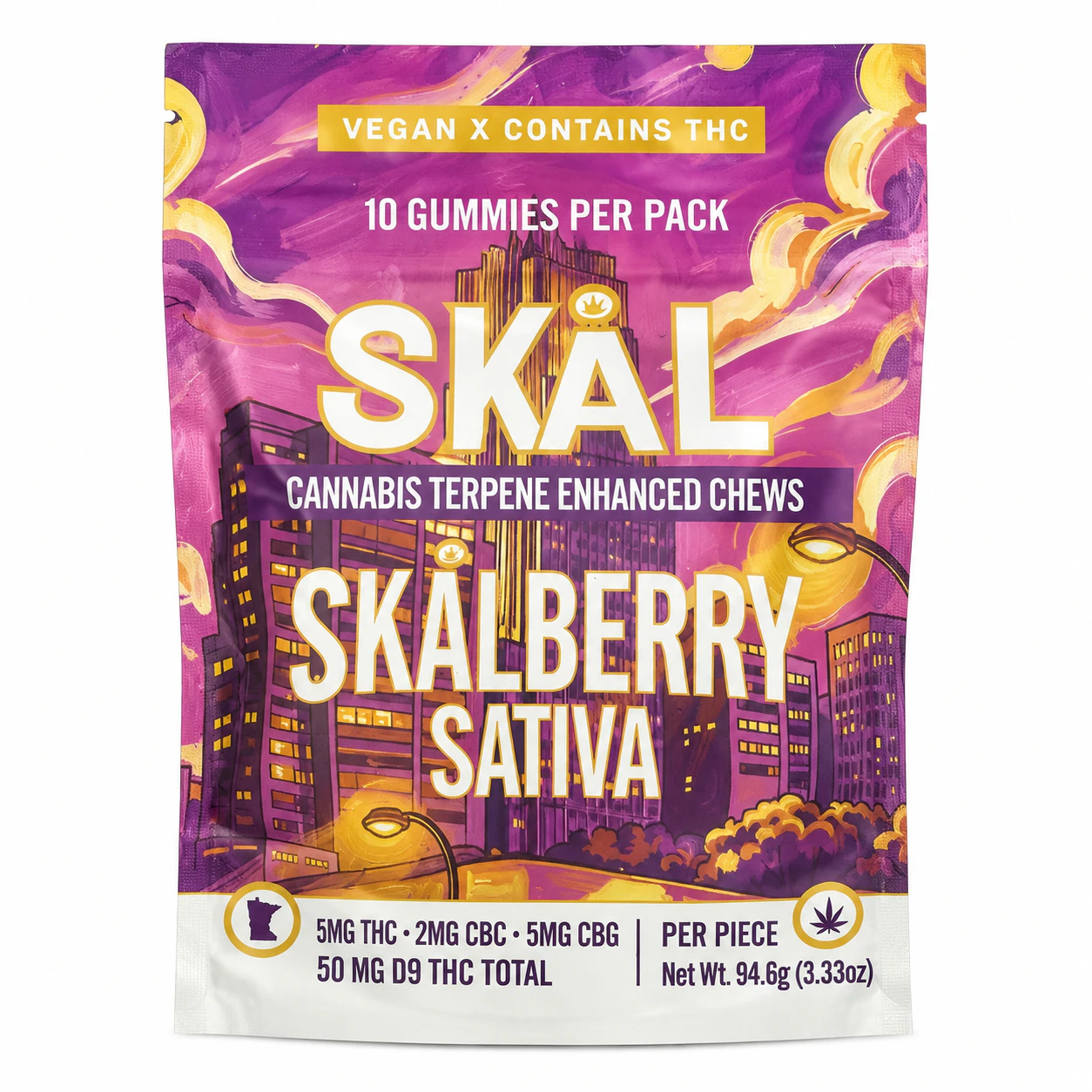 SKAL - SKAL Sativa Skalberry Chews 5MG THC 2MG CBC 5MG CBG Main Image