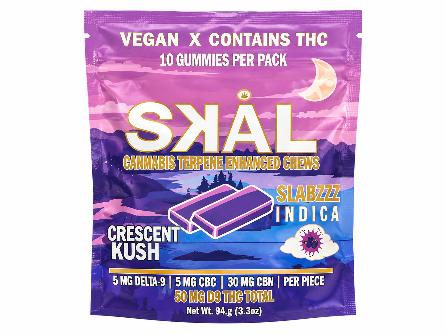 SKAL - SKAL Indica Cresent Kush Slabs 5MG THC 30MG CBN Main Image