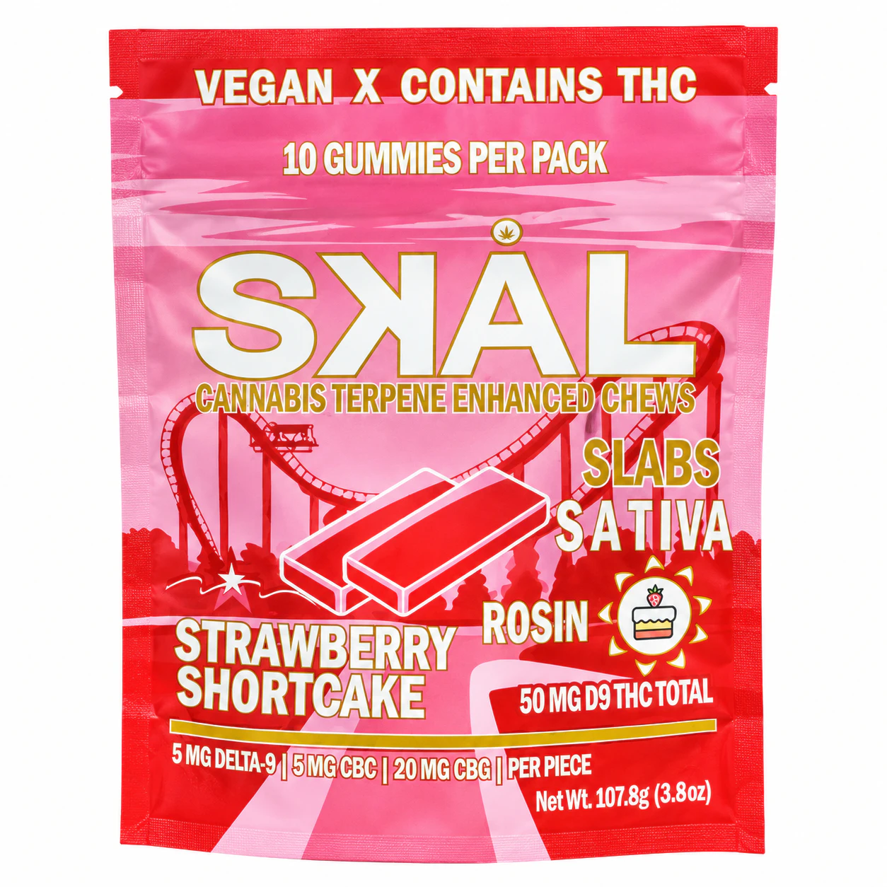 SKAL - SKAL Sativa Strawberry Shortcake Rosin Slabs 5MG THC 20MG CBG Main Image